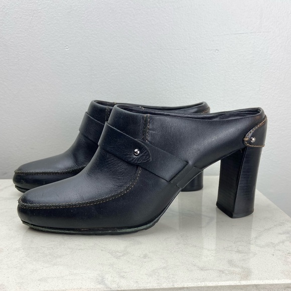 Cole Haan Sabrena Leather Heeled Slip On Clog - Picture 9 of 16